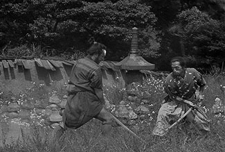 Cena de Os Sete Samurais.