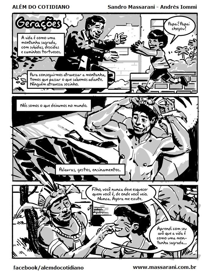 Gerações, tira 20 da série Além do Cotidiano.