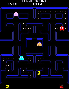 Tela do Pac-Man original.